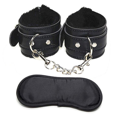 PU Fur Leather Handcuffs